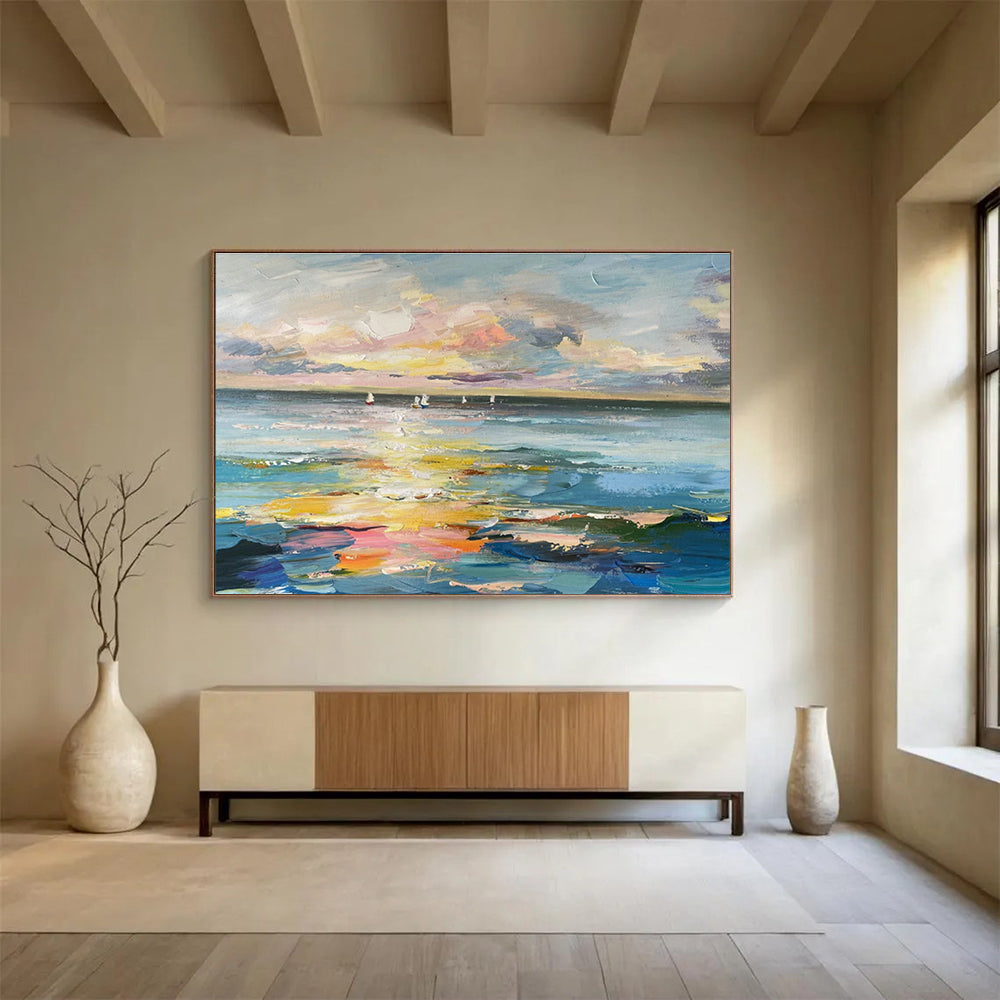 Bespoke Equestrian Center Oversized Hand-Painted Art