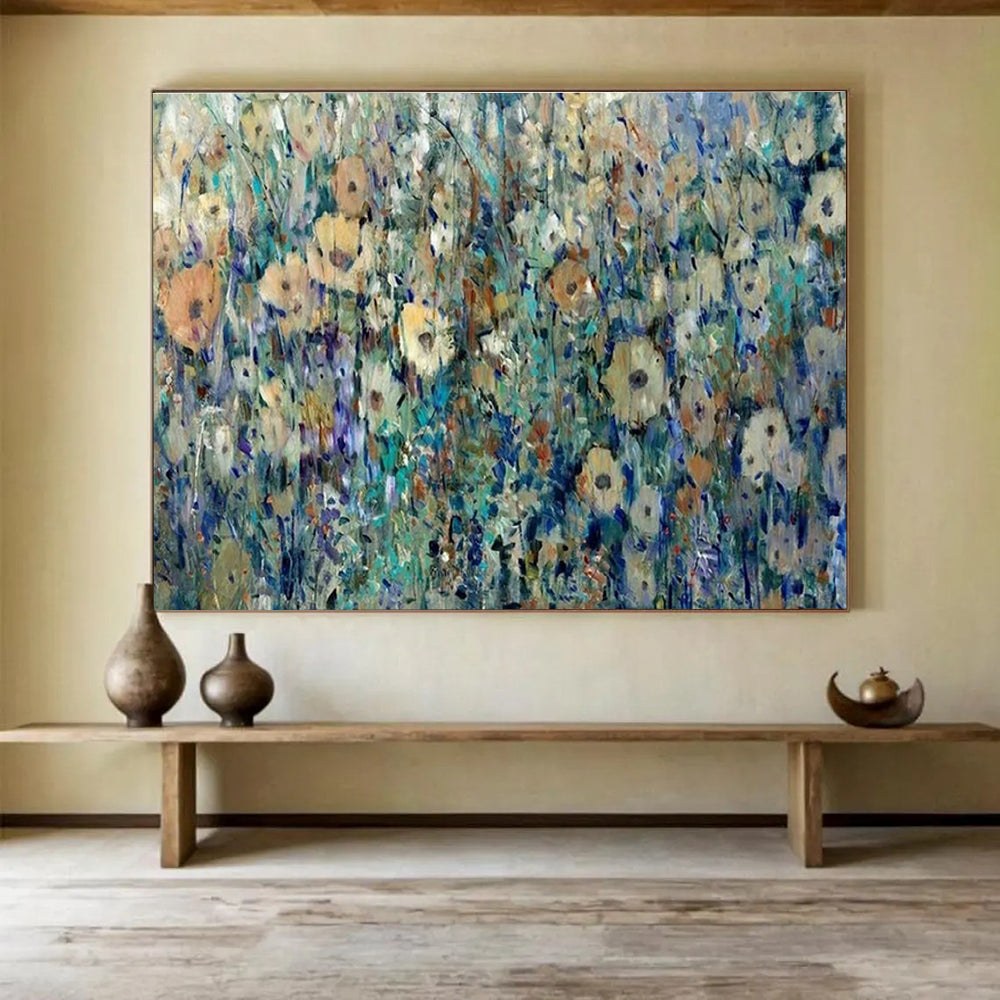 Oversized Custom Hand-Painted Abstract Wall Art for Retail Showrooms DLZ3281