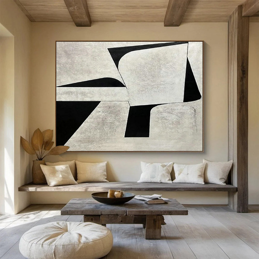 Large-Size Custom Abstract Hand Painting for Desert Solar-Powered Irrigation Control Room DLZ2966