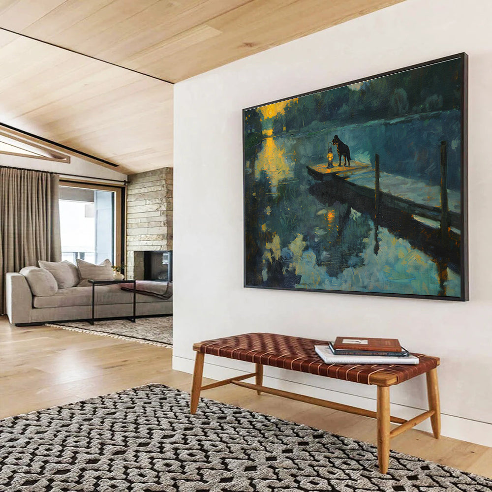 Bespoke Vertical Bee Farm Oversized Abstract Hand-Painted Art DLZ2605