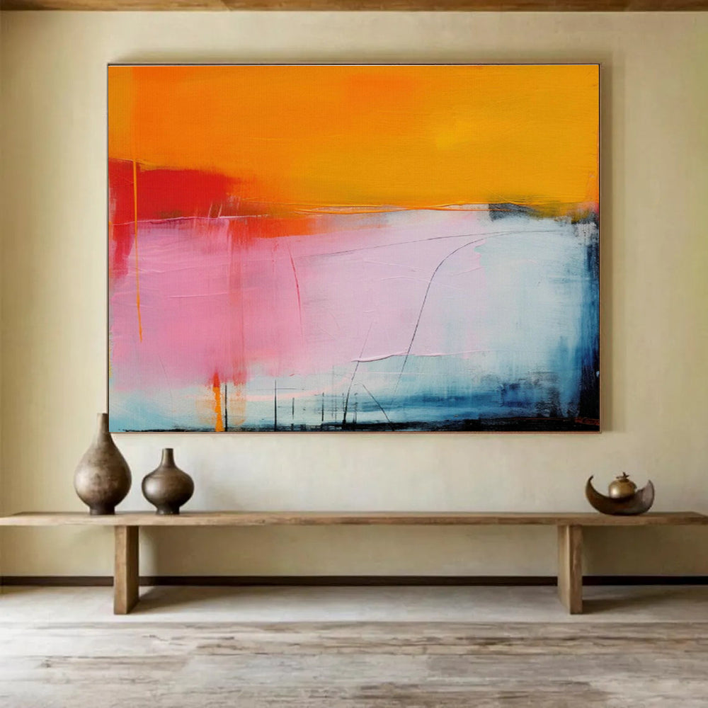 Custom Giant Abstract Hand Painting for Mobile App Development Startup Office DLZ2883