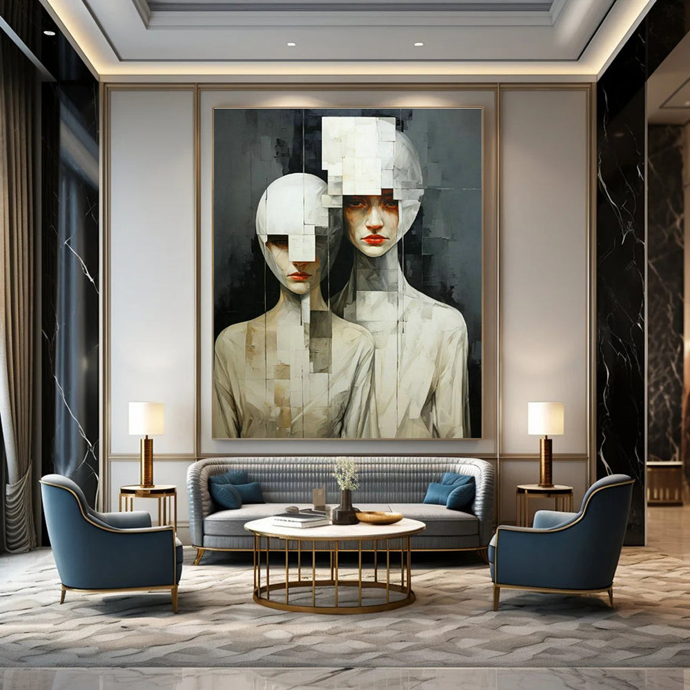 Titanic Custom Hand-Painted Abstract Painting - Medieval Splendor for Castle Banquet Halls  DLZ0330