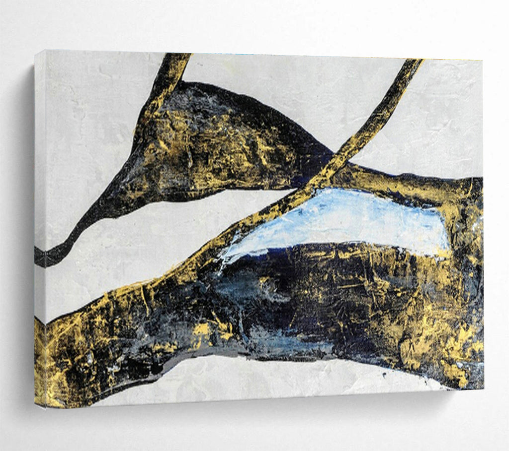 Customizable Extra-Large 3D Textured Hand-Painted Abstract Oil Painting for High-Ceiling Spaces