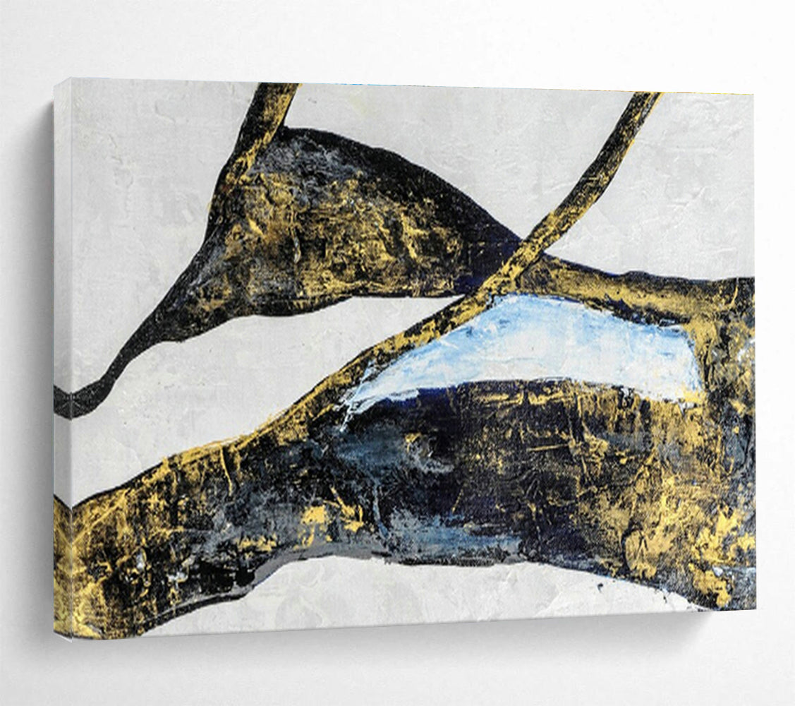 Customizable Extra-Large 3D Textured Hand-Painted Abstract Oil Painting for High-Ceiling Spaces