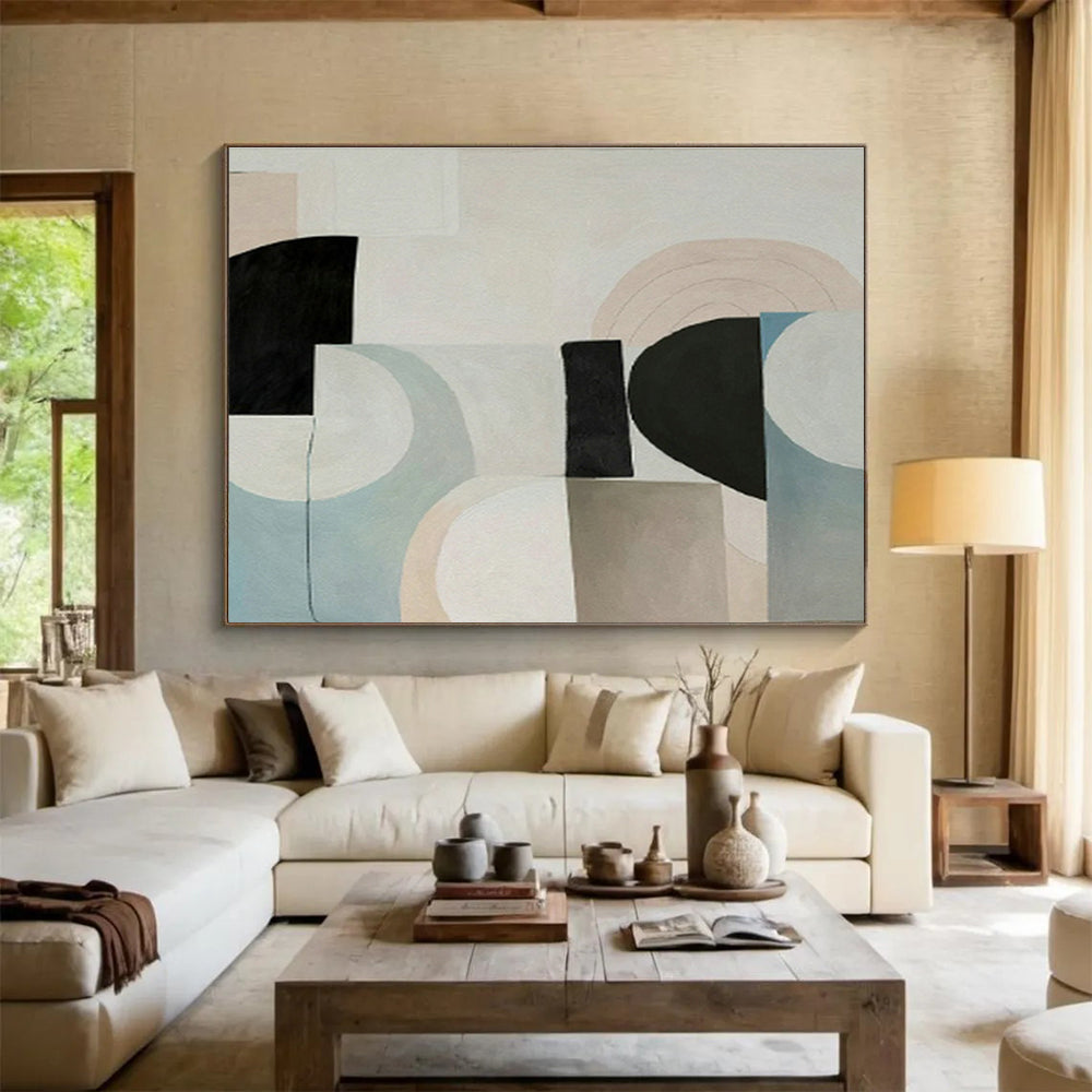 Custom-Made Giant Abstract Hand Painting for Subterranean Fungi Cultivation Vault DLZ2967
