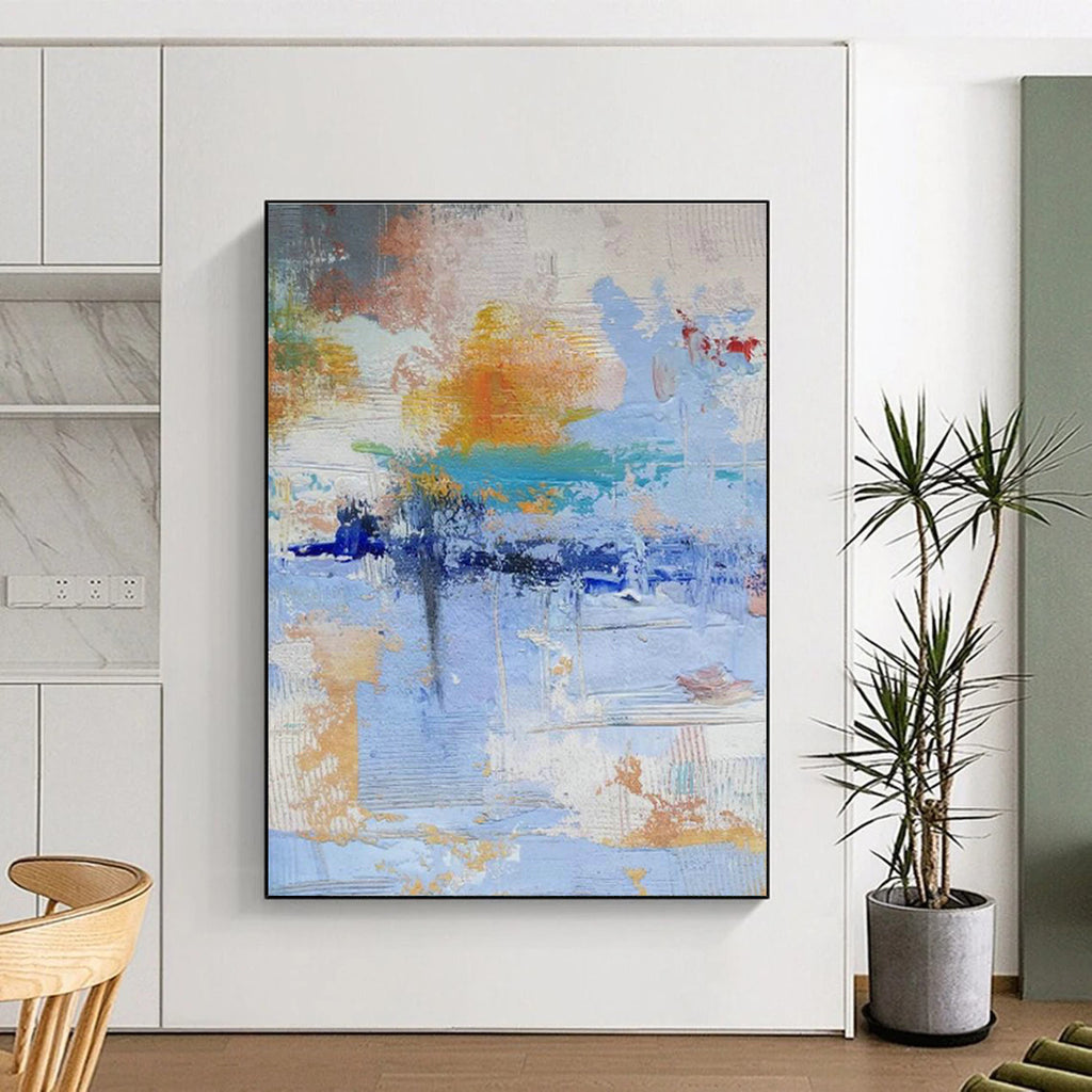 Massive Custom Hand-Painted Abstract Canvas - Creative Inspirations for Advertising Agencies’ Brainstorming Rooms  DLZ0337