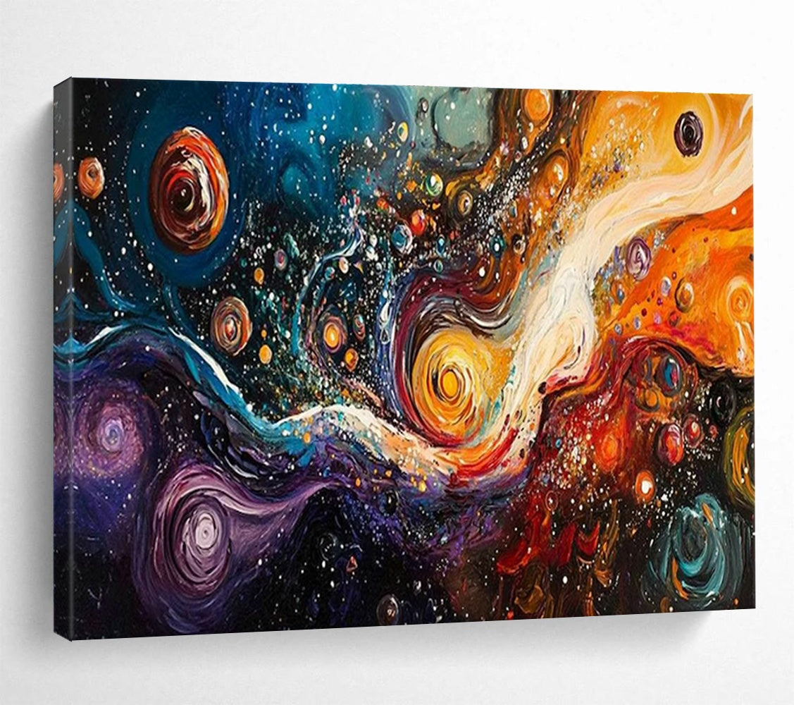 Customized Large Abstract Hand Painting for Subterranean Geothermal Power Plant Geothermal Fluid Chemistry Analysis Laboratory DLZ3199