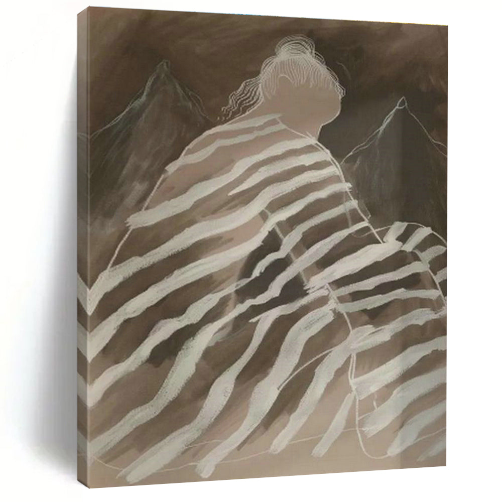 Grand Custom Hand-Painted Abstract Canvas - Industrial Chic for Urban Art Studios  DLZ0218