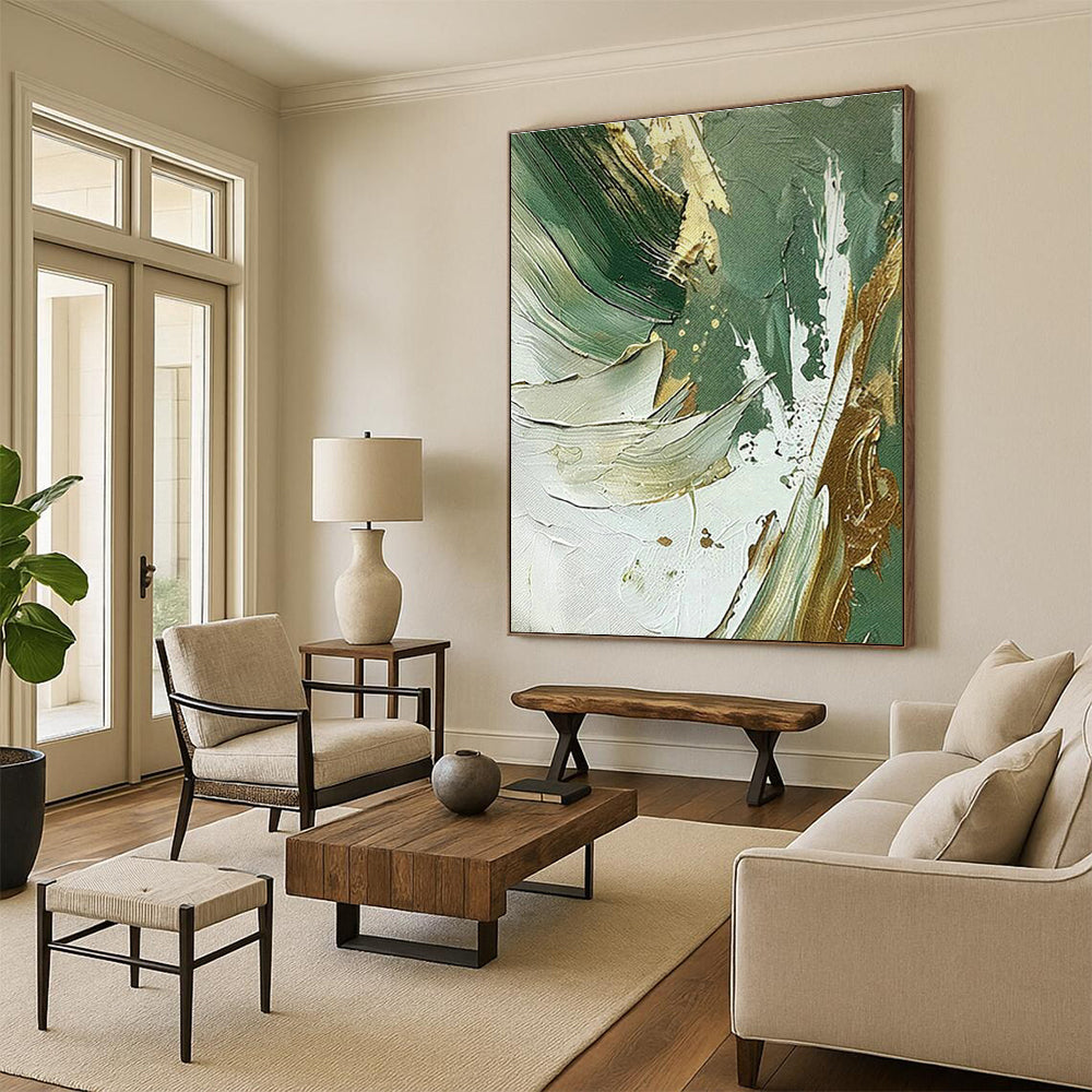 Large-Scale Customizable Hand-Painted Abstract Painting - Artistic Decoration for Cafes  DLZ0126