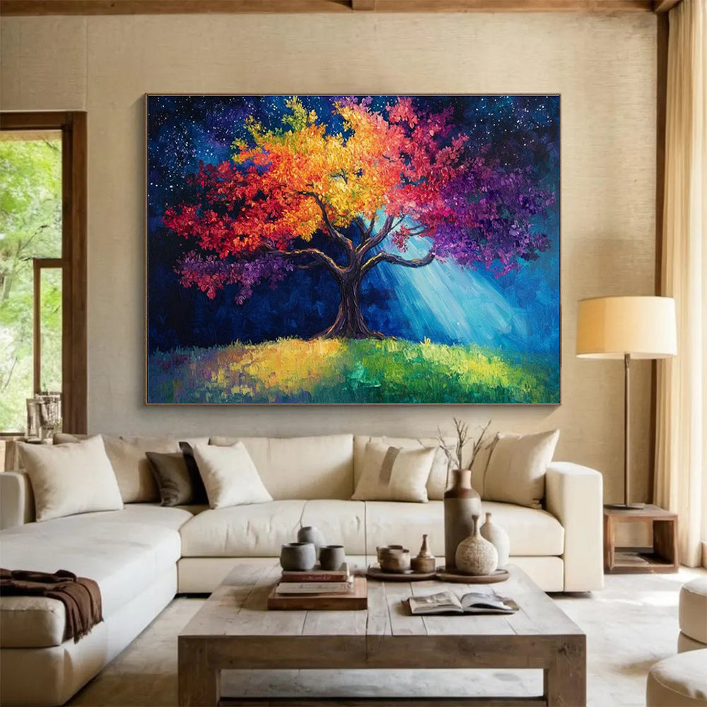 Custom Giant Abstract Hand Painting for Vertical Urban Aquarium Aquatic Animal Aging and Longevity Research Facility DLZ3197