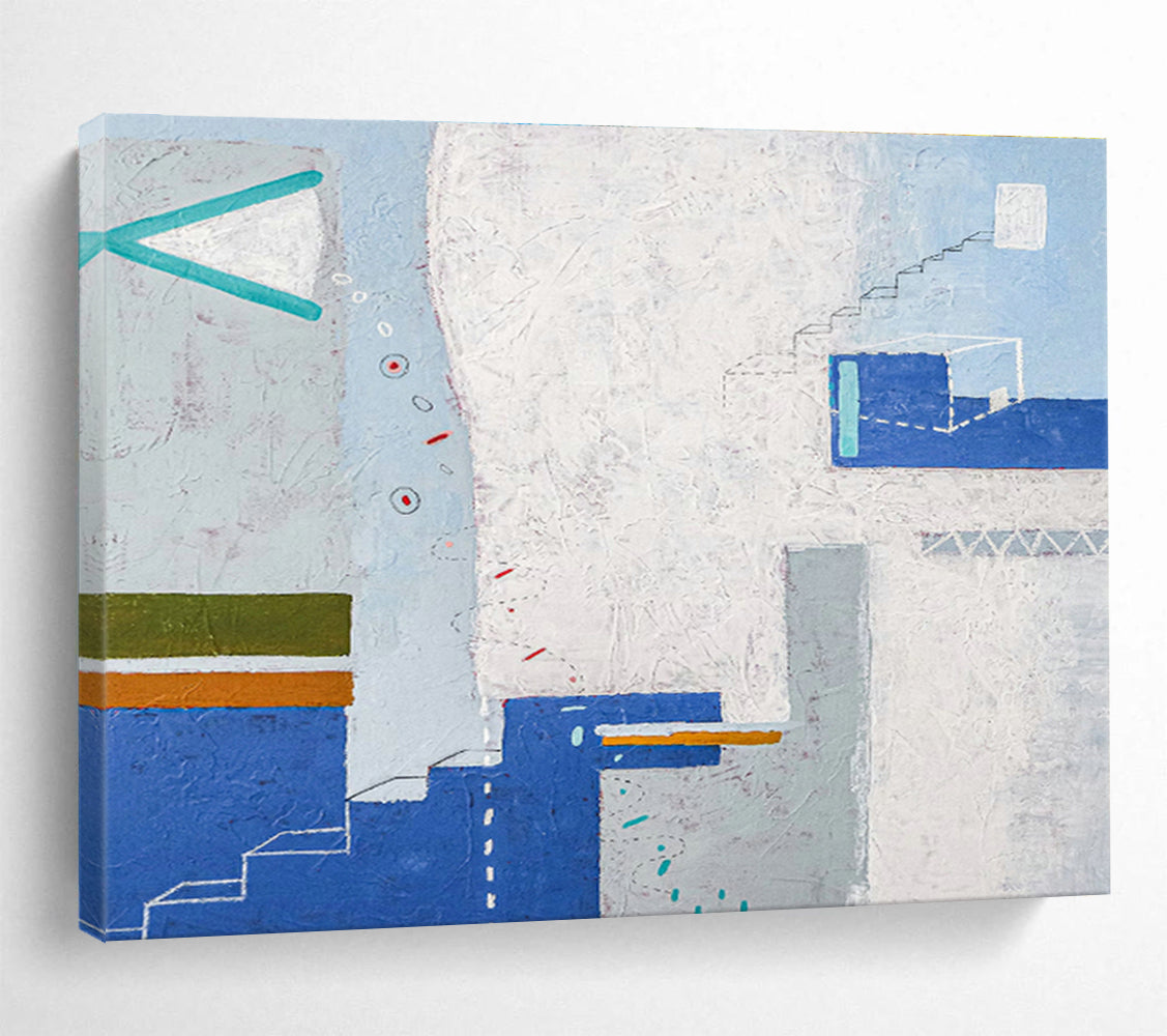 Oversized Custom Abstract Hand Painting for Arctic Tundra Reindeer Herding Cooperative DLZ2955