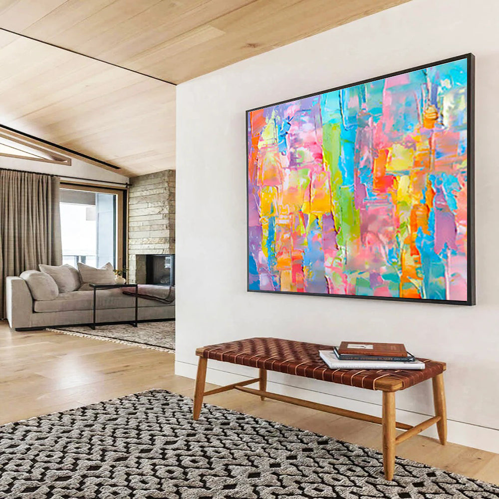 Customized Large-Scale Abstract Hand Painting for Children's Hospital Playroom DLZ2765