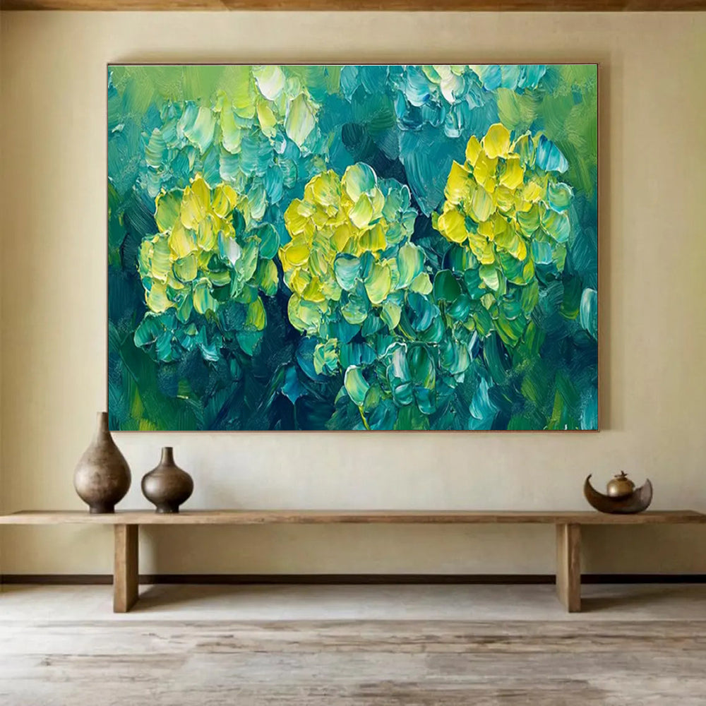 Large Custom Abstract Hand-Painted Art for Underwater Archaeological Artifact Conservation and Conservation Education Center DLZ3183