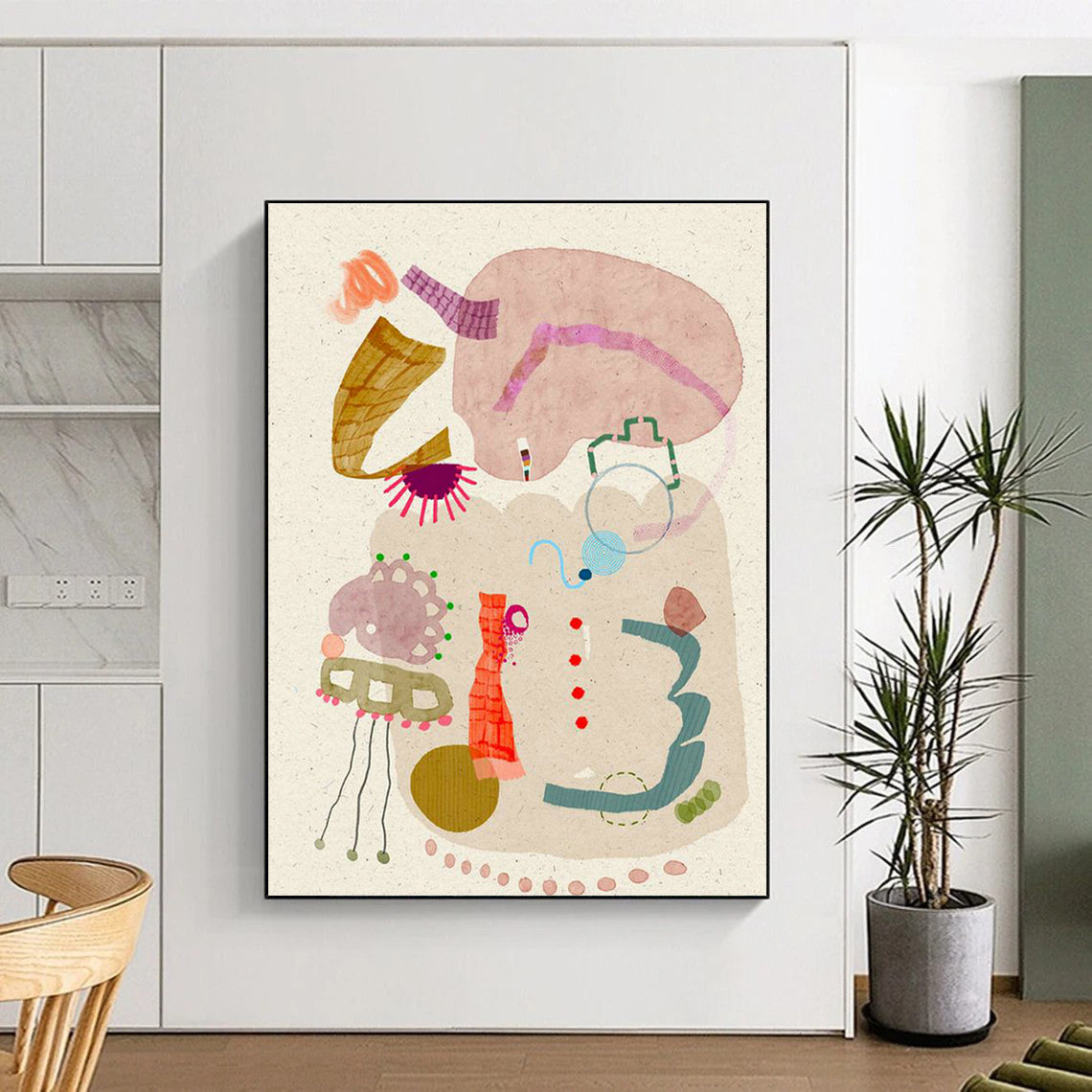 Large-Scale Custom Hand-Painted Abstract Art - Inspiring Vibe for Music Studios  DLZ0172