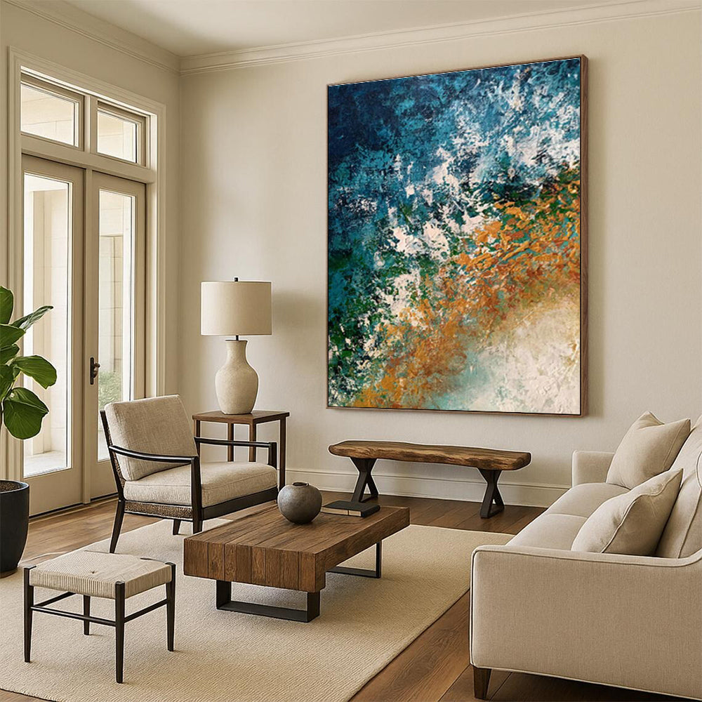 Oversized Customizable Handmade Abstract Canvas for Jewelry Boutiques  DLZ0009
