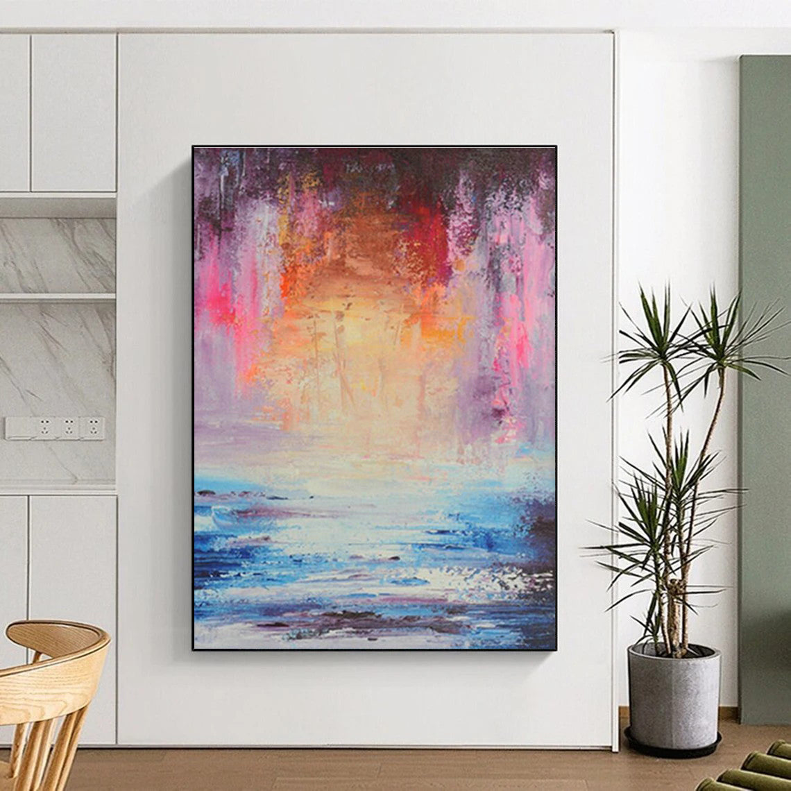 Colossal Custom Hand-Painted Abstract Art for Traditional African Drumming Workshops  DLZ0058