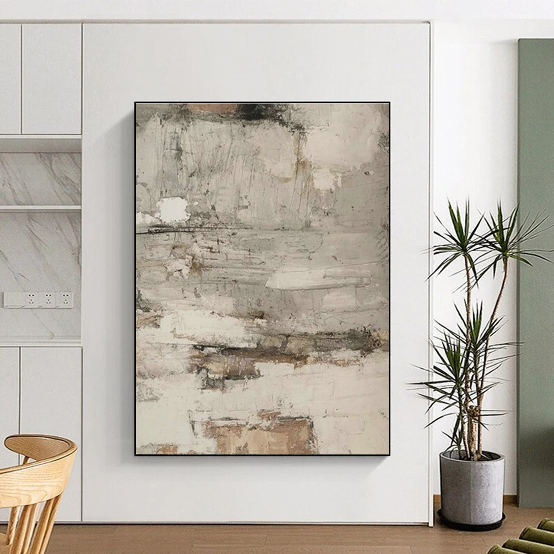 Ornate Large-Scale Custom Hand-Painted Abstract Artwork - Artisanal Touch for Pottery Studios  DLZ0209
