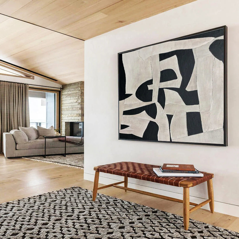 Custom-Made Shopping Center Oversized Abstract Hand Painting