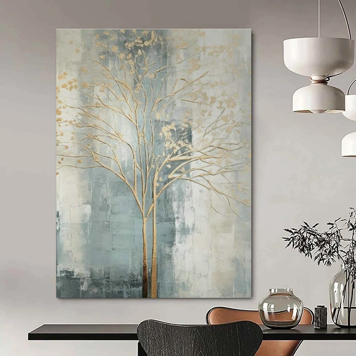 Large-Scale Customizable Hand-Painted Abstract Painting - The Ideal Choice for Office Style  DLZ0120