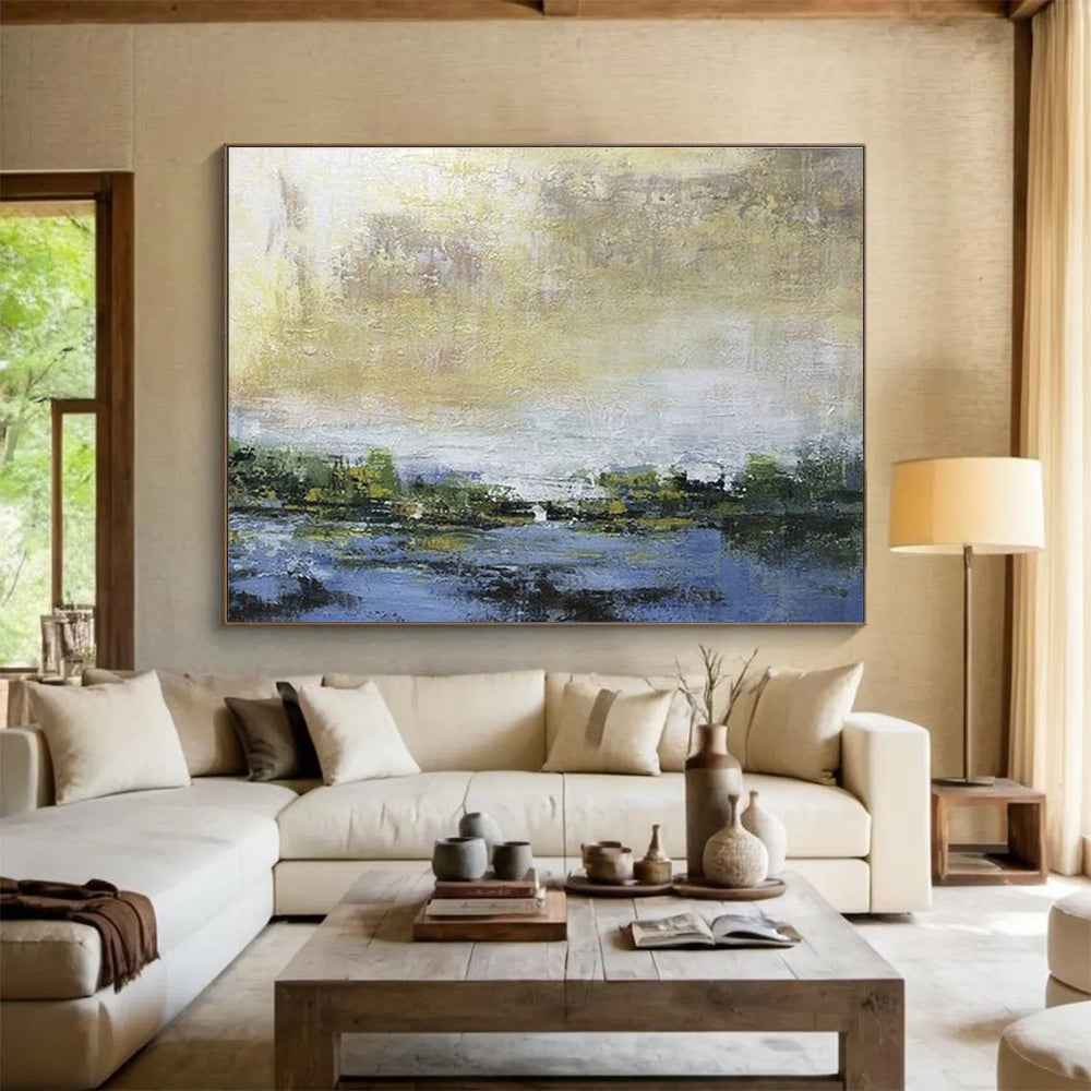 Bespoke Vertical Urban Farming Complex Oversized Abstract Hand-Painted Art DLZ2579