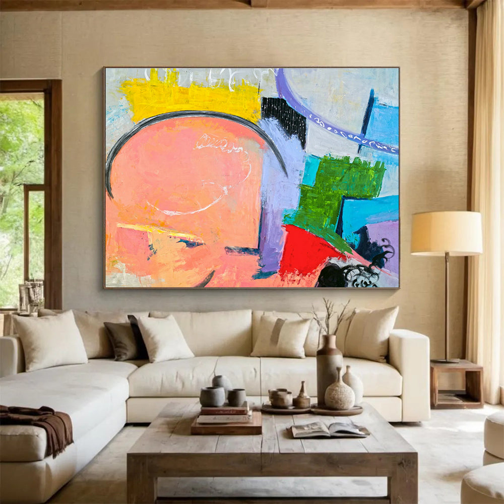 Customized Large Abstract Hand Painting for Arctic Offshore Oil Rig Living Quarters DLZ2944