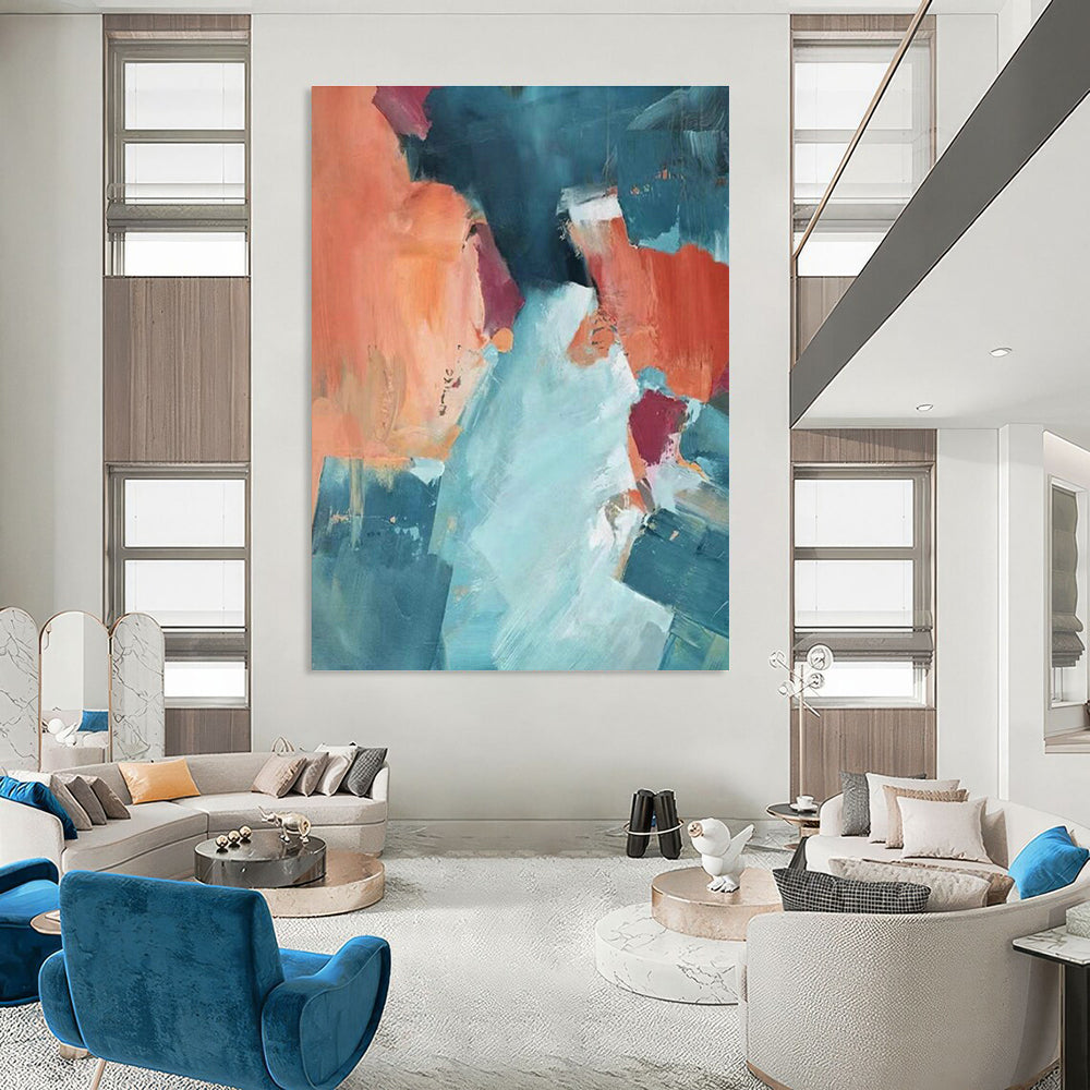 Striking Custom Hand-Painted Abstract Painting - Mysterious Aura for Ghost Story Telling Venues  DLZ0276
