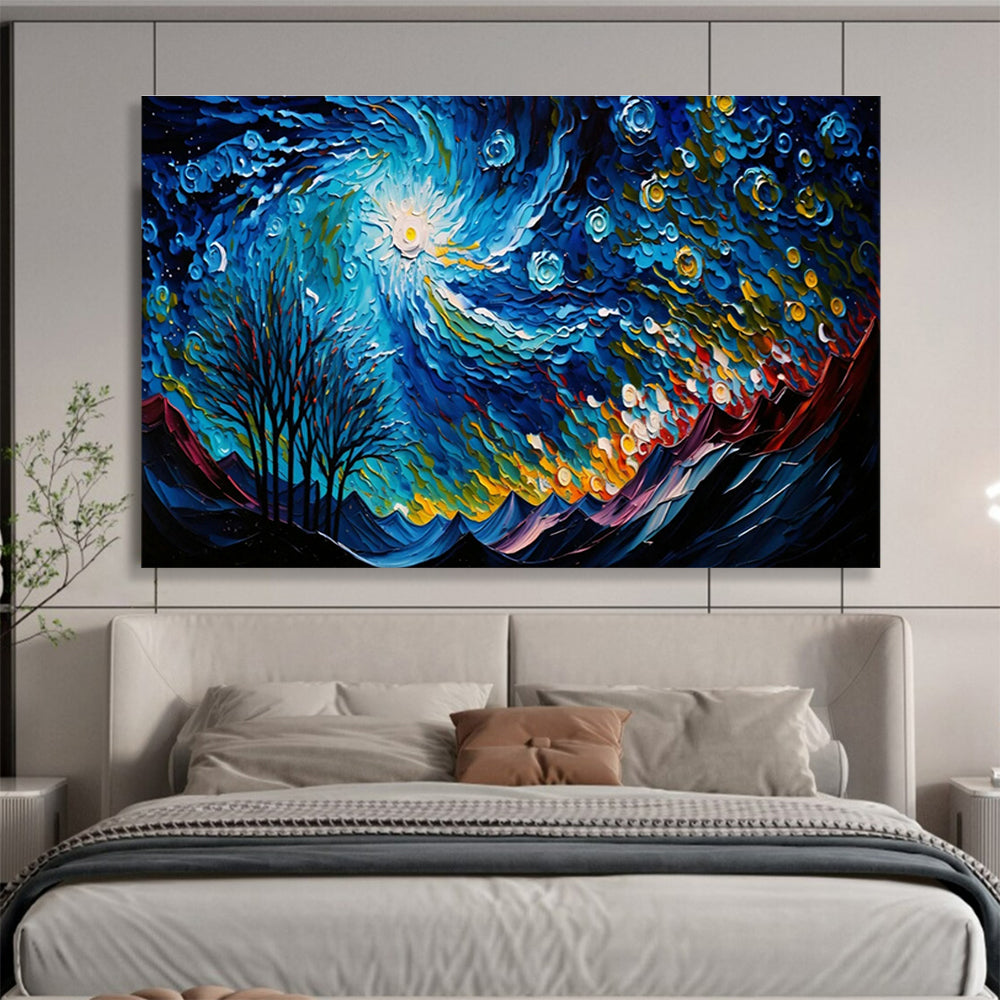 Oversized Customizable Handmade Abstract Painting for School Halls DLZ3269