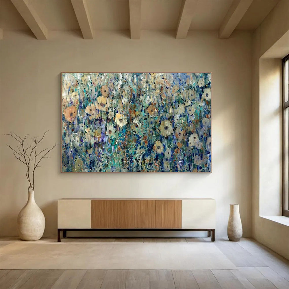 Oversized Custom Hand-Painted Abstract Wall Art for Retail Showrooms DLZ3281