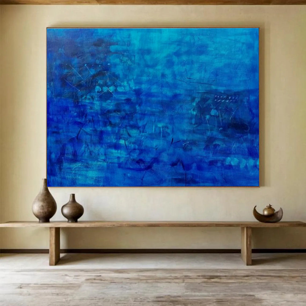 Bespoke Giant Abstract Hand Painting for Villa Foyer
