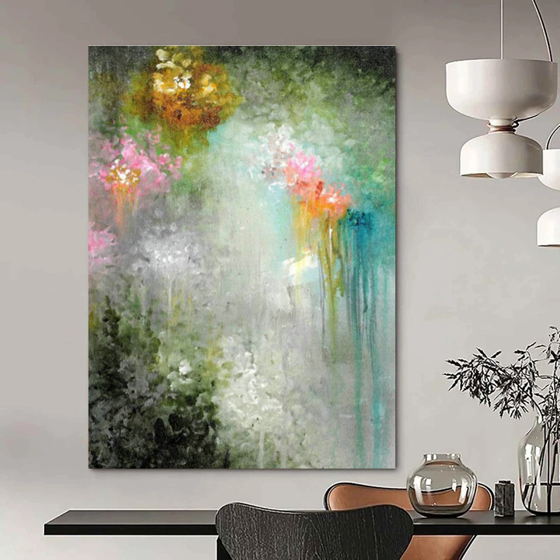 Massive Customizable Hand-Painted Abstract Canvas for Sound Bath Healing Centers  DLZ0073