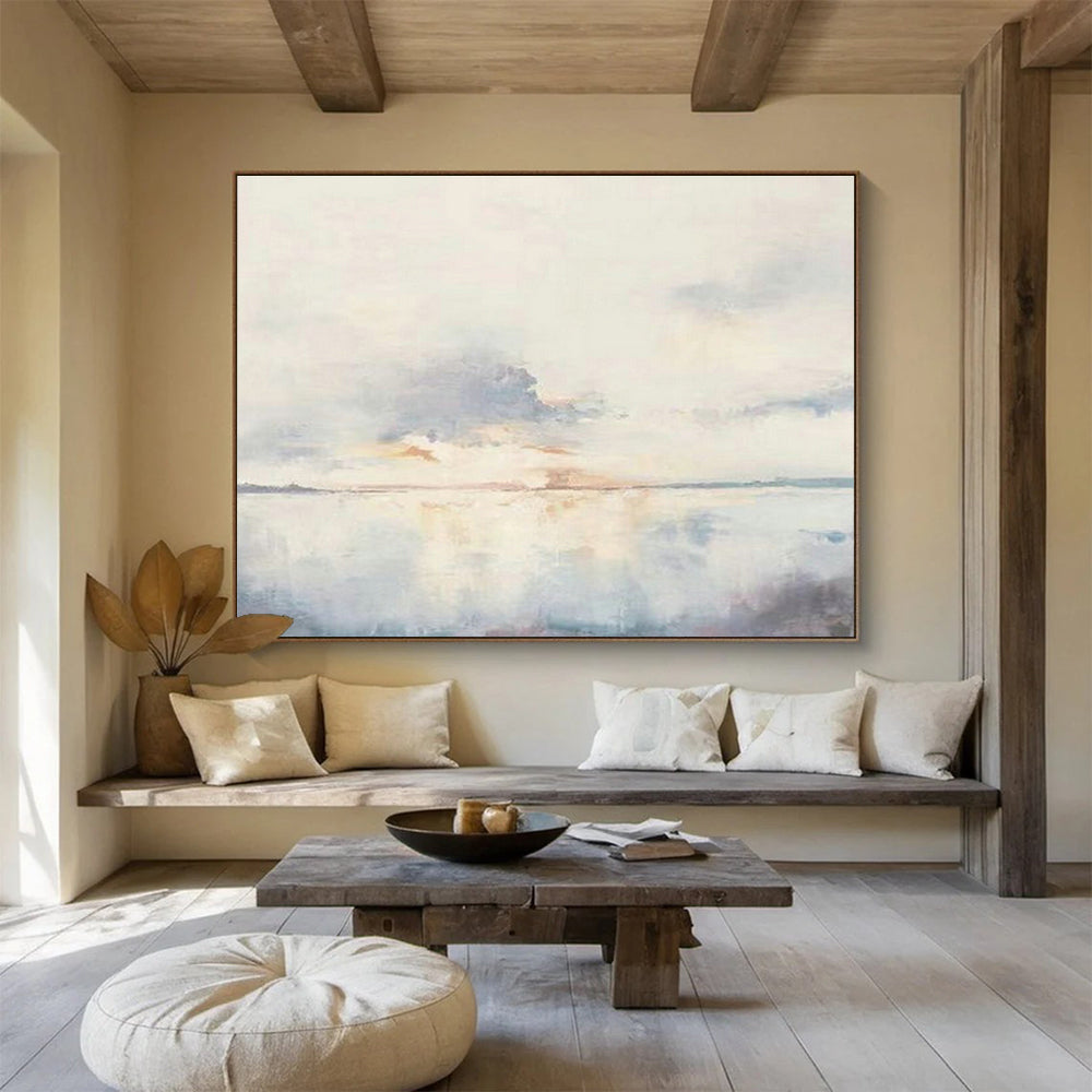 Custom-Made Giant Abstract Hand Painting for Yacht Interior Salon DLZ2799