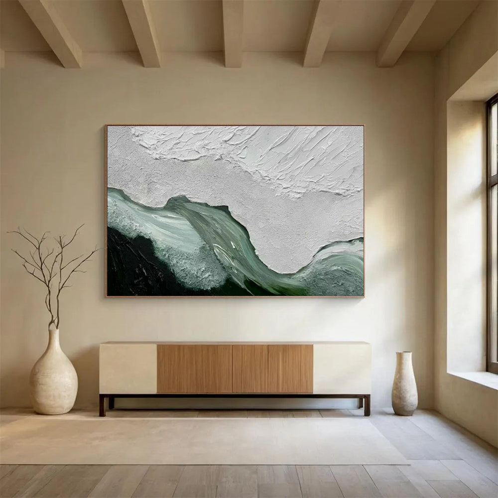 Custom Giant Abstract Hand Painting for Vertical Urban Farming Crop Growth Hormone Research Lab DLZ3128