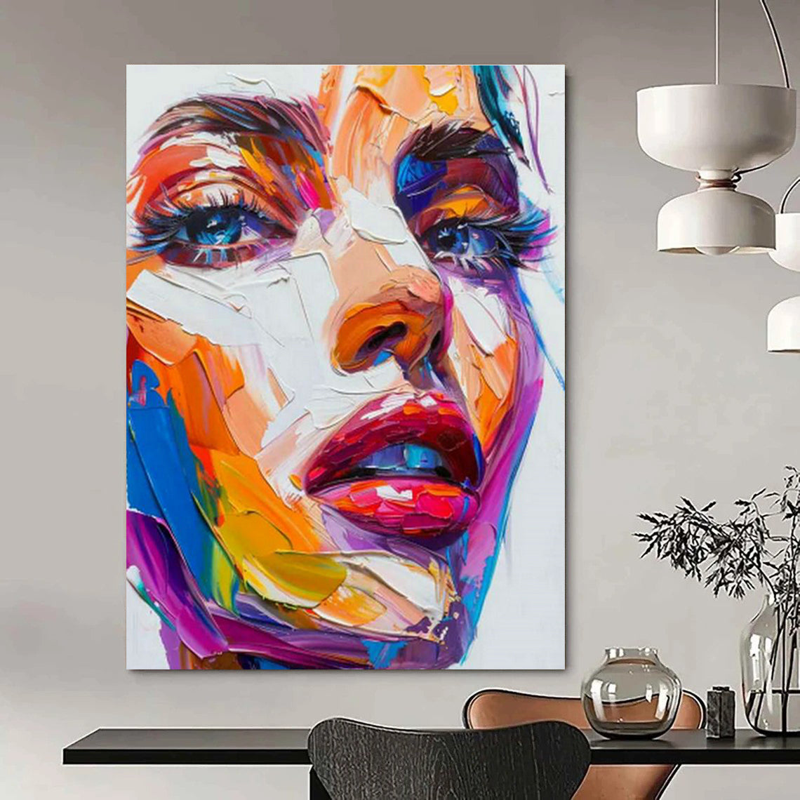 Striking Large Custom Hand-Painted Abstract Canvas - Mystical Aura for Tarot Reading Parlors  DLZ0221