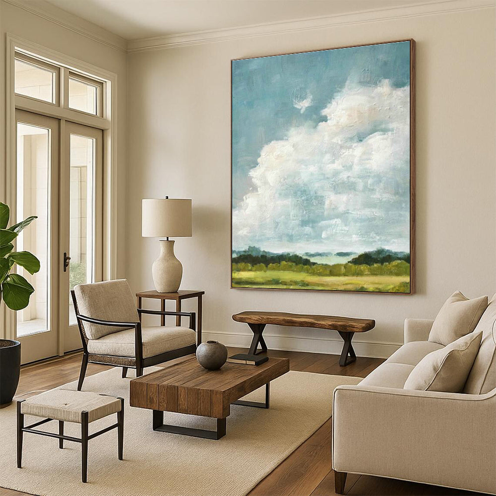 Monumental Large Custom Hand-Painted Abstract Art - Artistic Opulence for Luxury Car Showrooms  DLZ0272