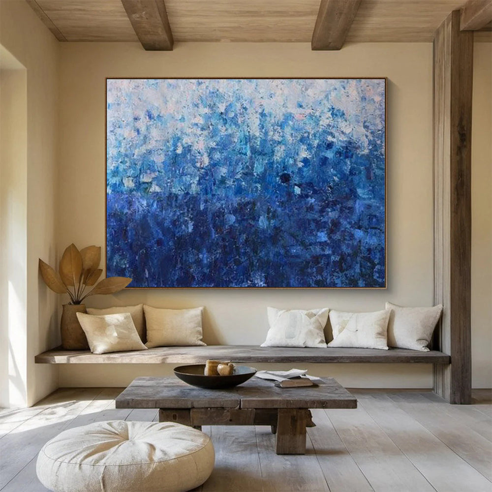 Large-Size Custom Abstract Hand Painting for Urban Vertical Farming Aquaponics System Integration Facility DLZ3044