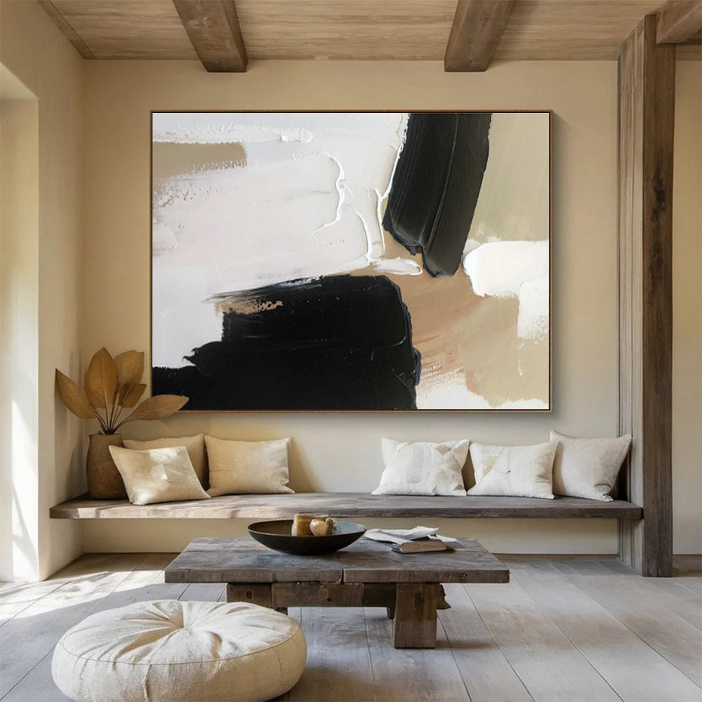 Oversized Custom Abstract Hand Painting for Luxury Residence DLZ2700