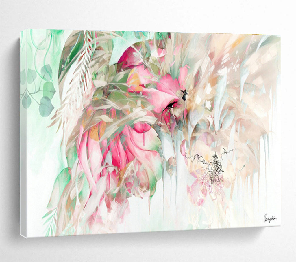 Oversized Custom Abstract Hand Painting for Jungle Safari Lodge Dining Pavilion DLZ2918