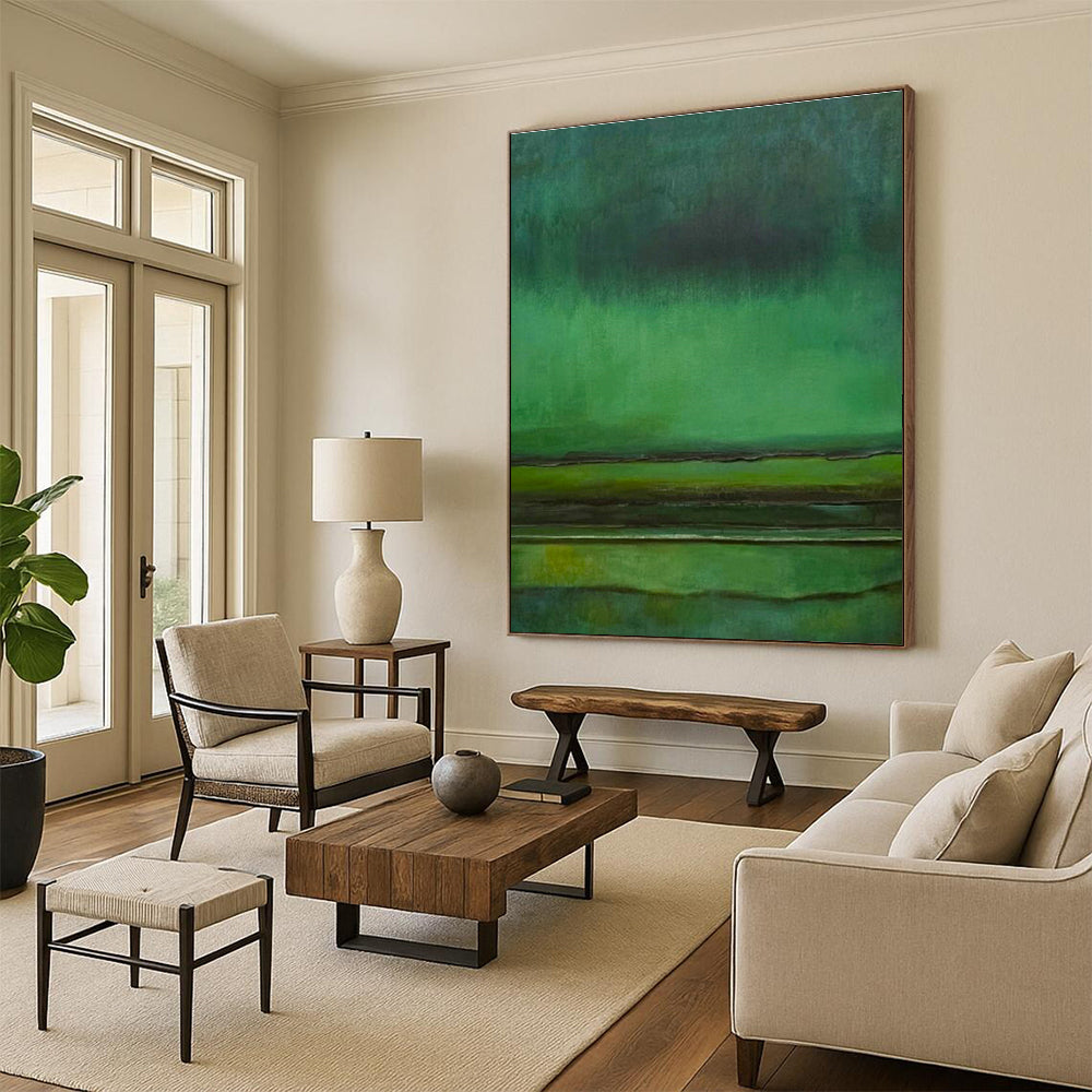 Large Custom Hand-Painted Abstract Canvas - Artistic Harmony for Feng Shui - Inspired Homes  DLZ0288