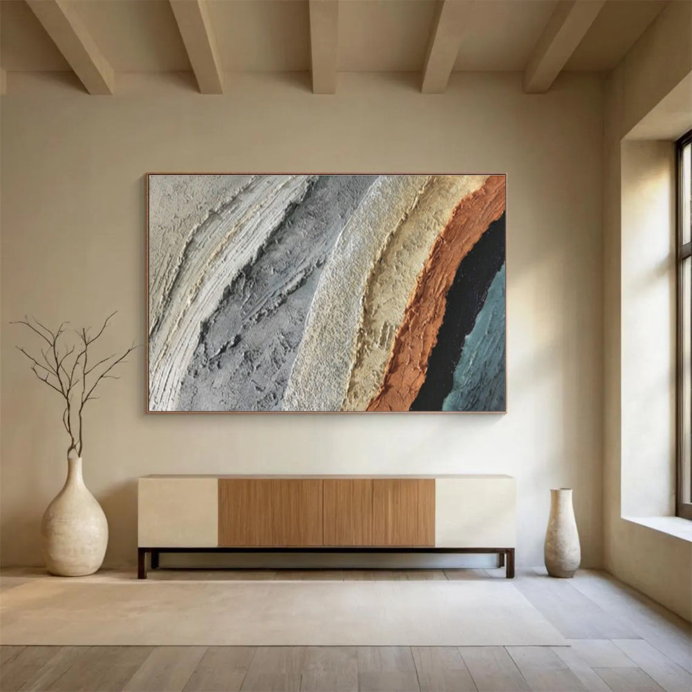 Large Custom Abstract Hand-Painted Art for Urban Vertical Farming Community Center DLZ3003