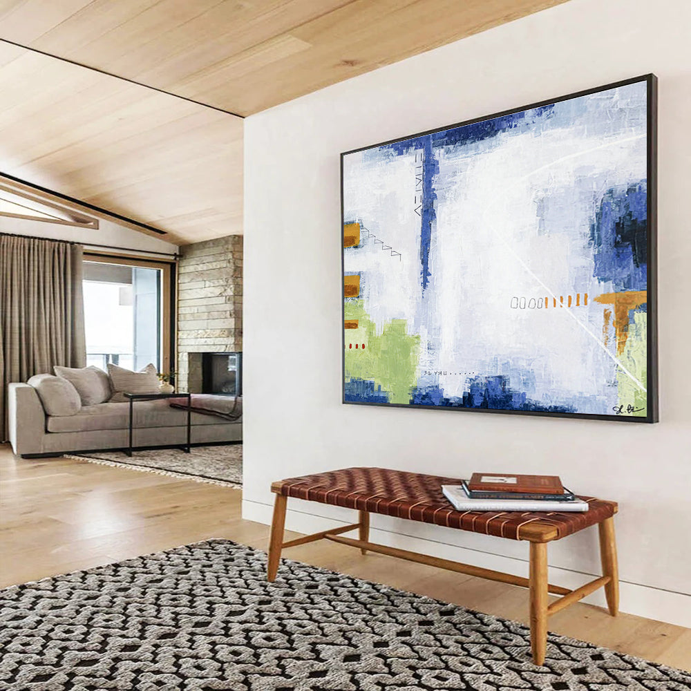 Oversized Custom Abstract Hand Painting for Urban Rooftop Beekeeping Cooperative DLZ2939