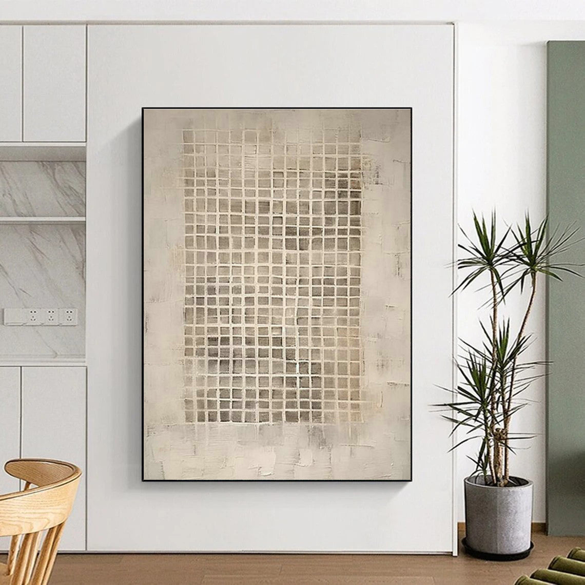 Large-Scale Custom Hand-Painted Abstract Painting - The Serene Beauty of Yoga Studios  DLZ0128