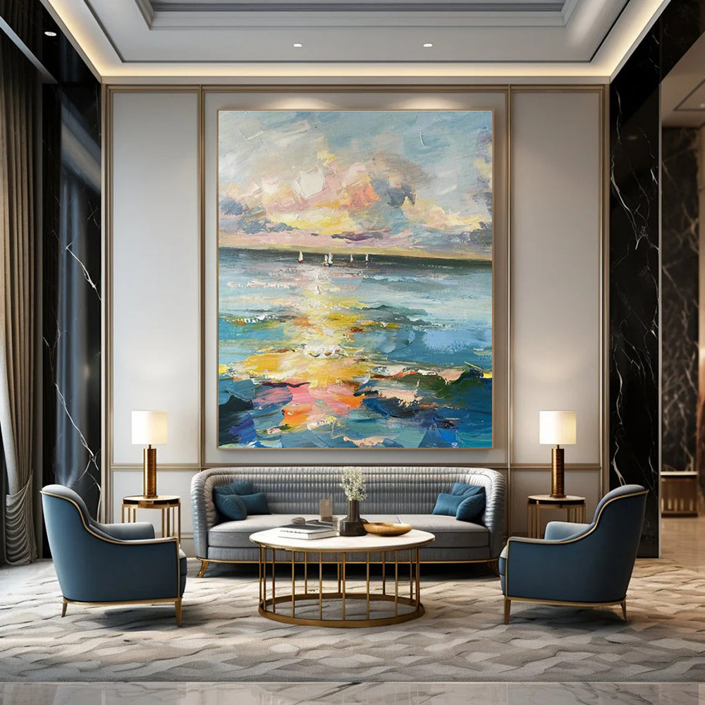 Vast Large Custom Hand-Painted Abstract Art - Gothic Dreams for Edgar Allan Poe Literary Cafes  DLZ0338