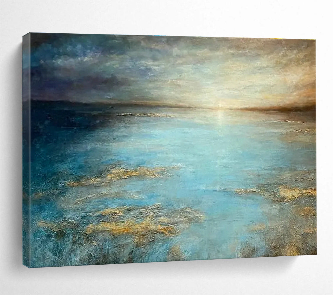 Customized Large-Scale Abstract Hand Painting for Arctic Tundra Reindeer Herding Genetic Conservation Center DLZ3155