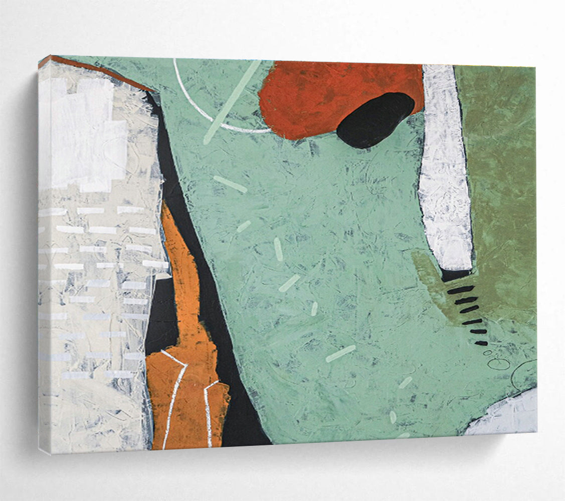 Oversized Custom Abstract Hand Painting for Arctic Permafrost Research Lab DLZ2960