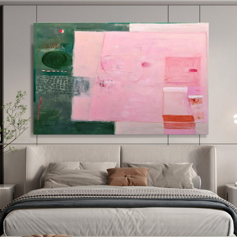 Solar-Powered LED Backlit Custom Hand-Painted Abstract for Modern Corridors