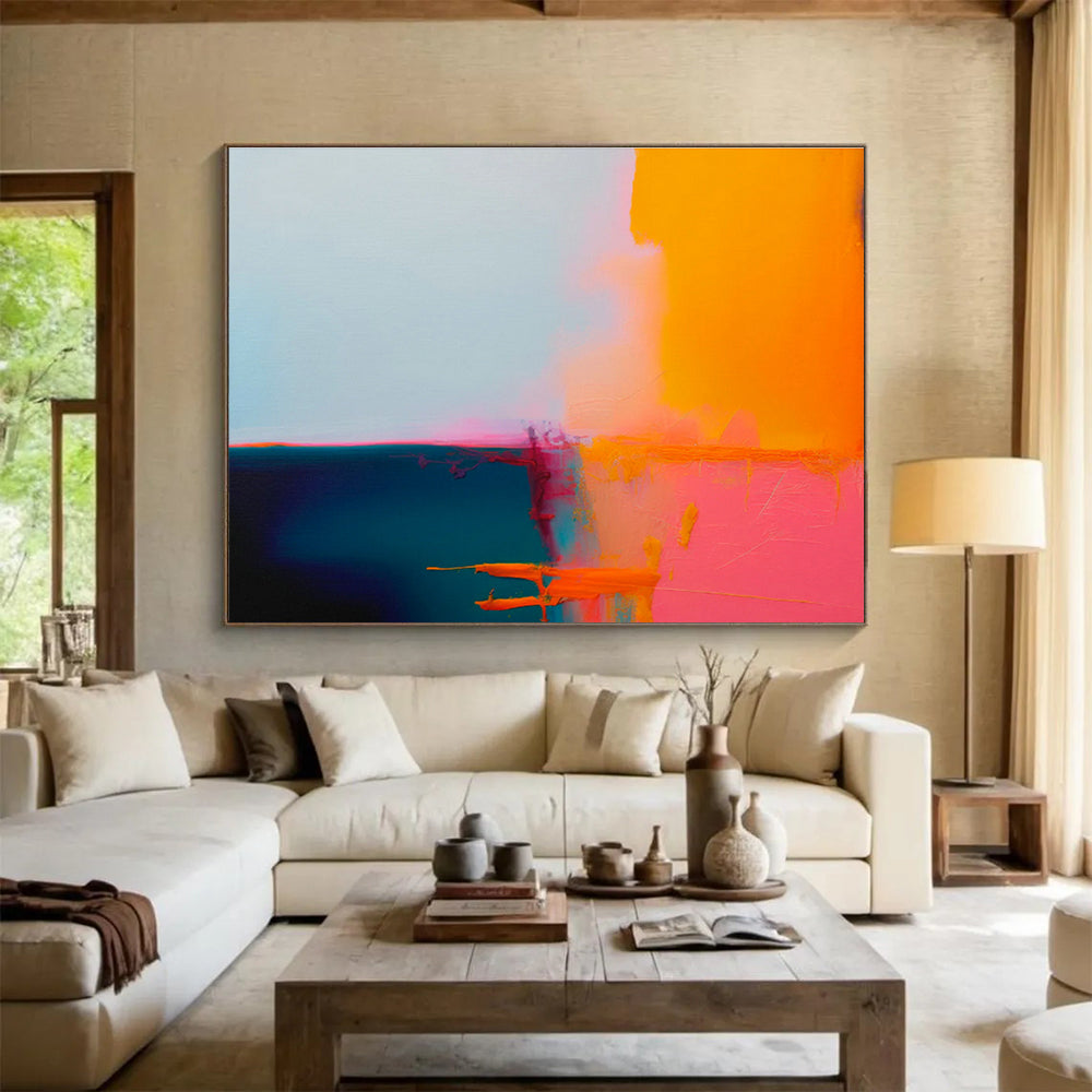 Custom Giant Abstract Hand Painting for Video Game Testing Facility DLZ2875