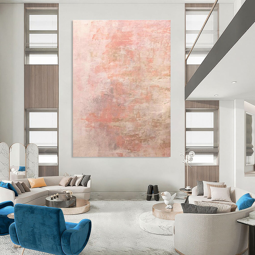 Extra Wide Custom Hand-Painted Abstract Canvas for Woodworking Studios  DLZ0015