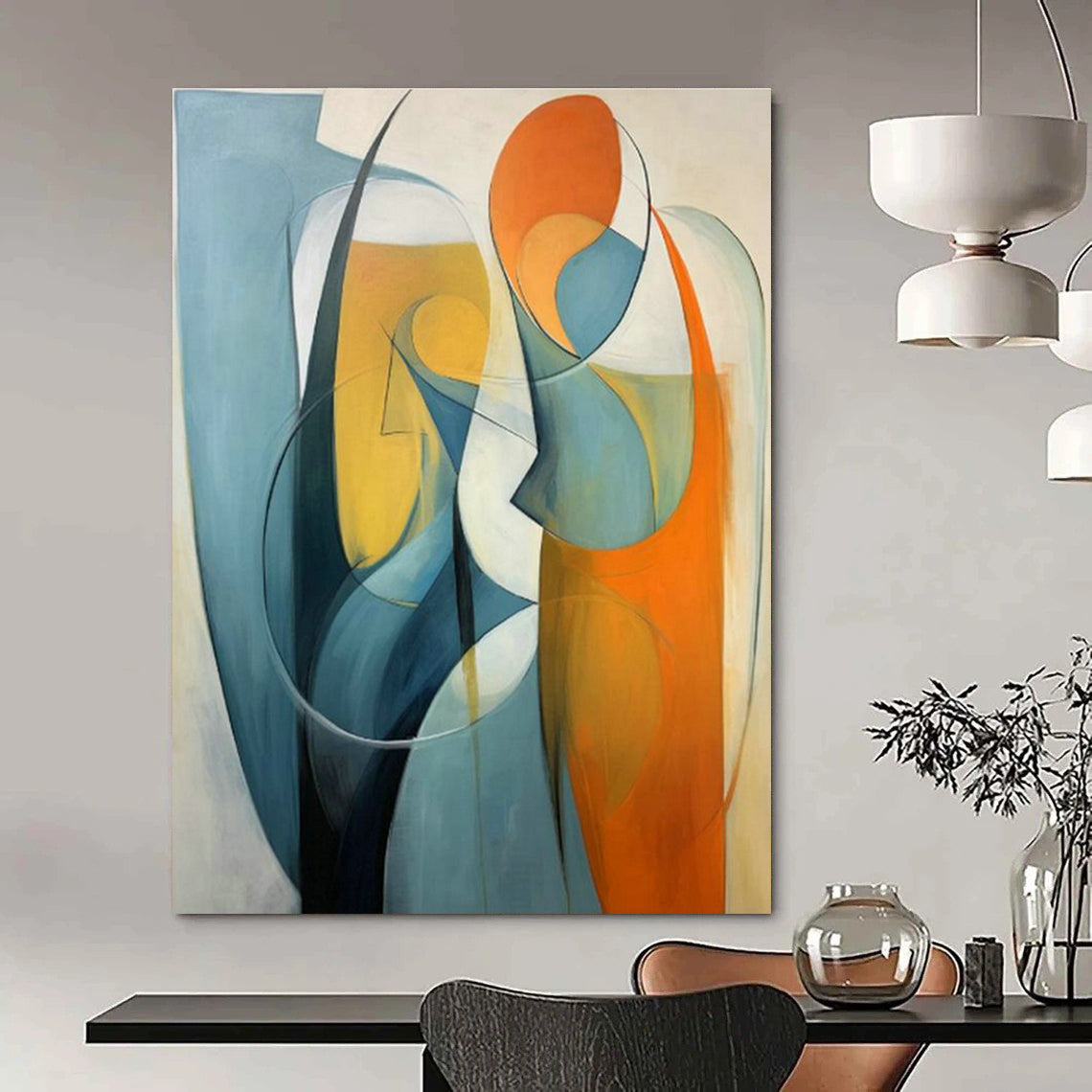 Extensive Large-Scale Custom Hand-Painted Abstract Canvas - Artistic Freedom for Street Performance Arenas  DLZ0286