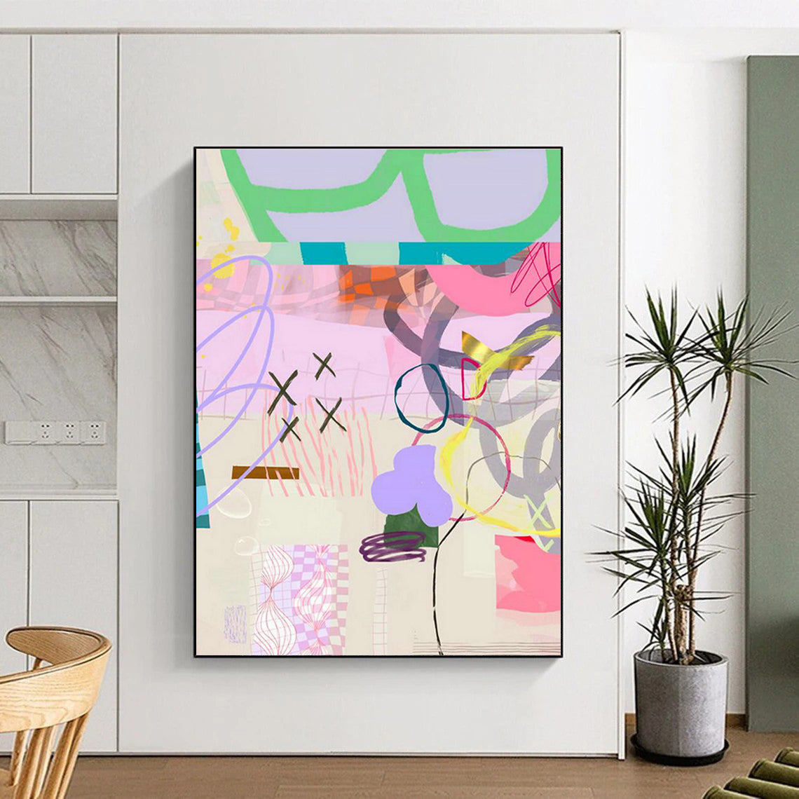 Huge Customizable Handmade Abstract Painting for Artisanal Chocolate - Making Workshops  DLZ0098