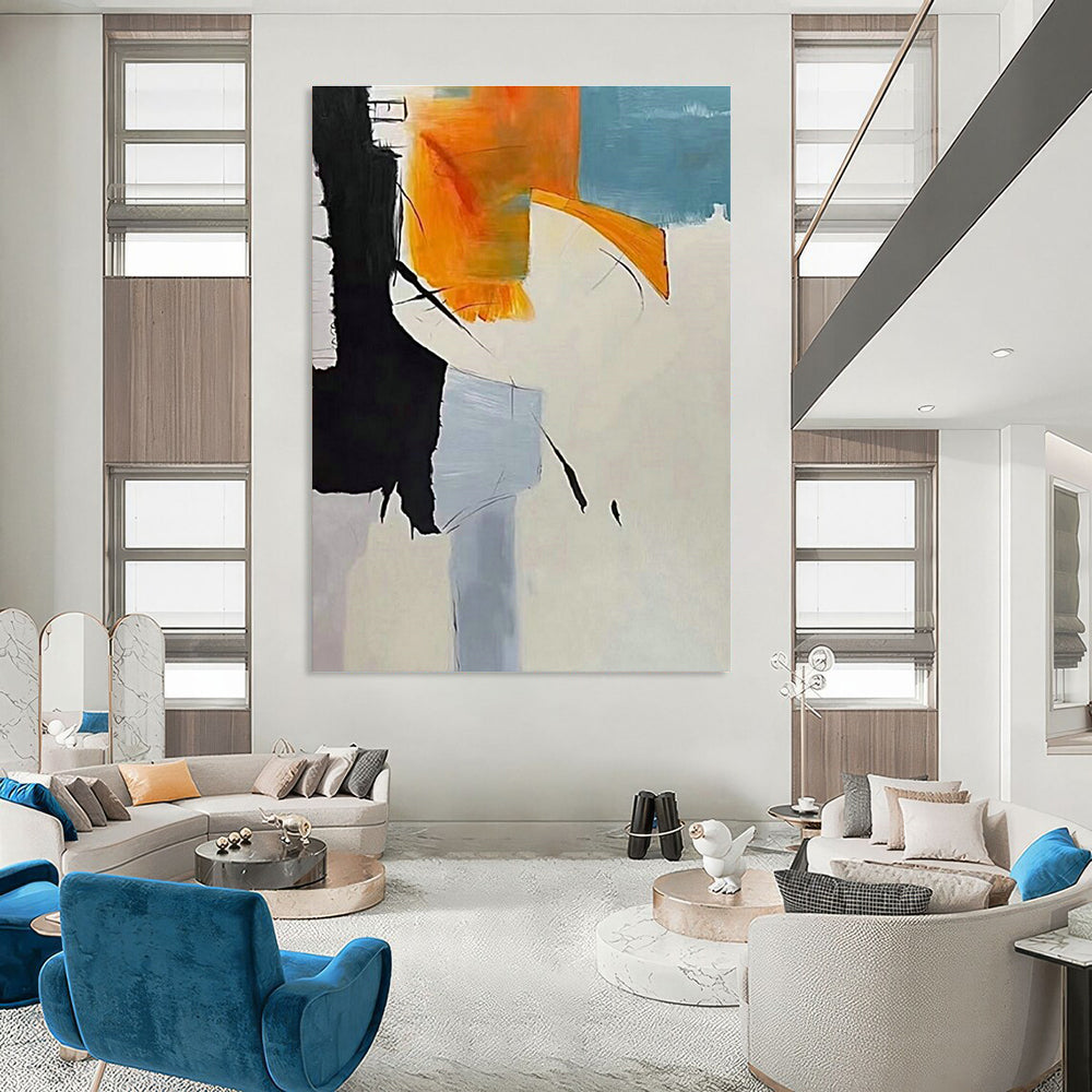 Immense Custom Hand-Painted Abstract Painting - Artistic Rage for Heavy Metal Concert Halls  DLZ0319